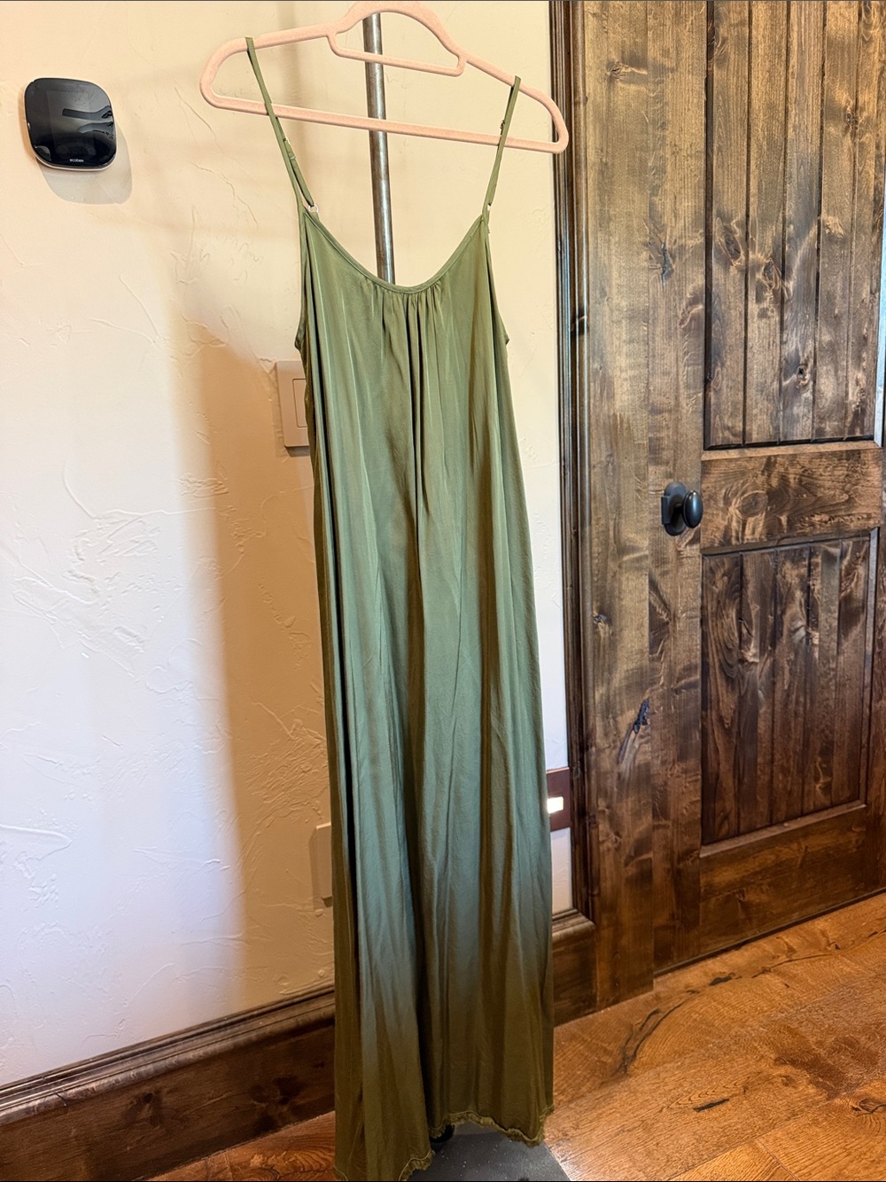 Nation LTD Olive Green Maxi Slip Dress